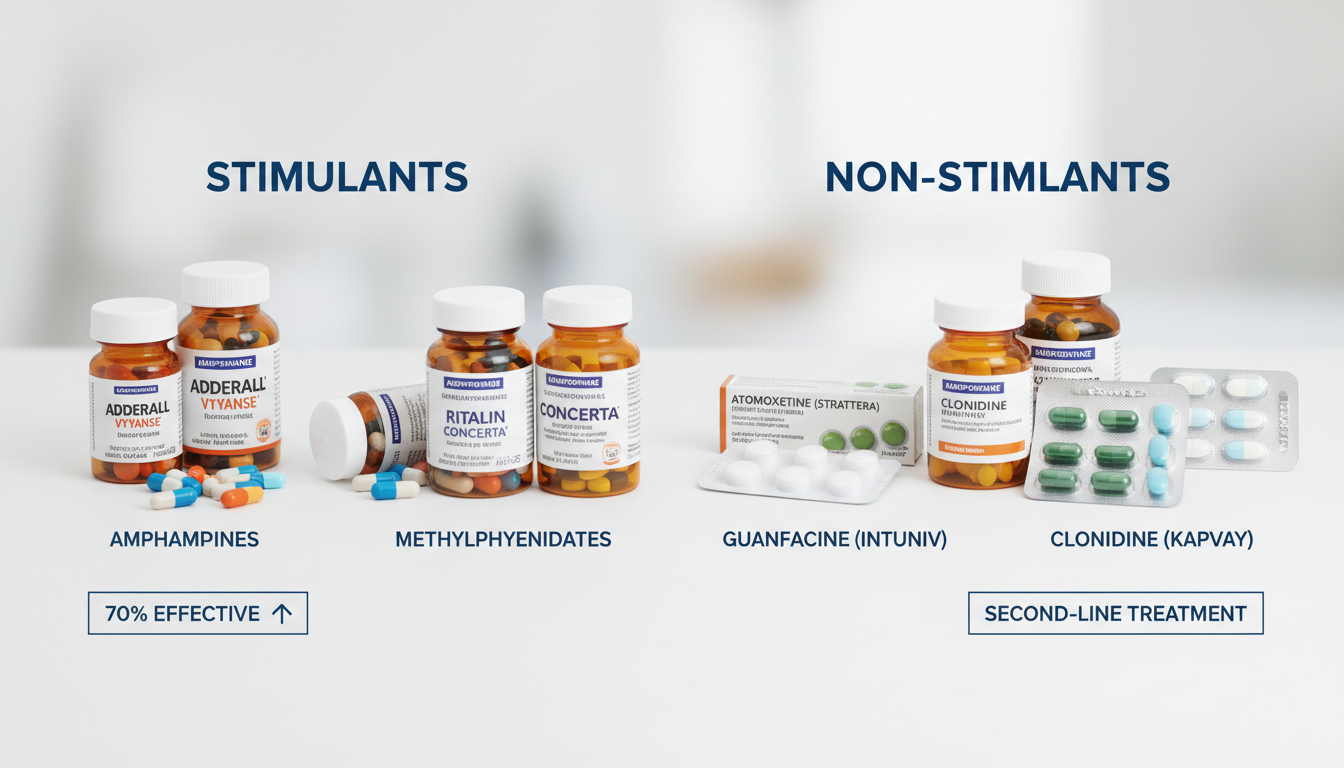 Medications for pateints with hyperactive adhd